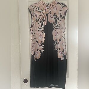 Calvin Klein Black and Pink Floral Dress Plus Size 1X